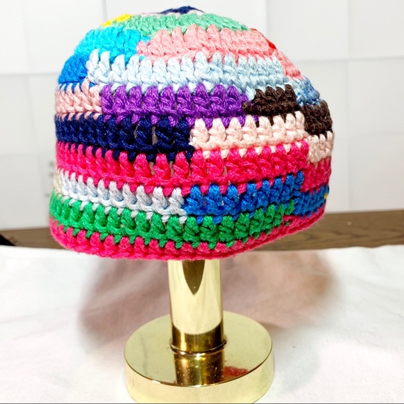 Organic Cotton Kaleidoscope Crochet Baby Hat - Picture 4 of 6